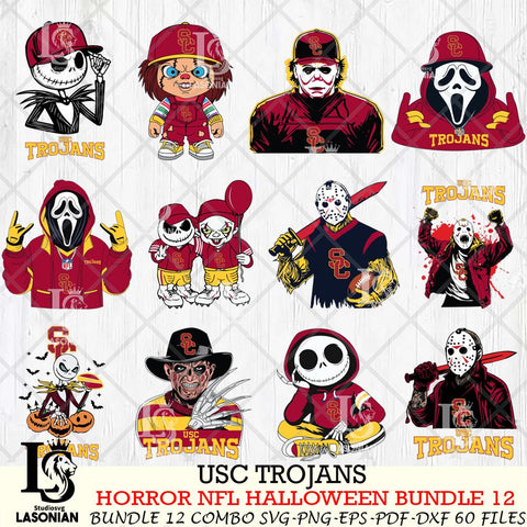 USC Trojans Halloween Bundle 12 SVG Svg Eps Dxf Png File, NCAA bundle svg, Digital Download, Instant Download