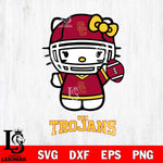 USC Trojans Hello Kitty NCAA 1 Svg Eps Dxf Png File, Digital Download, Instant Download