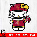 USC Trojans Hello Kitty sport 6 Svg Eps Dxf Png File, NCAA svg, Digital Download, Instant Download