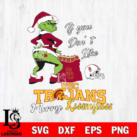 USC Trojans Merry kissmyass grinch Svg Eps Dxf Png File,NCAA Svg Files,Digital Download,Sublimation,Instant Download