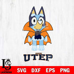 UTEP Miners Bluey Dracula Halloween Svg Eps Dxf Png File, Digital Download, Instant Download