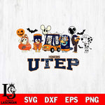 UTEP Miners Bluey Halloween Svg Eps Dxf Png File, Digital Download, Instant Download