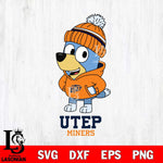 UTEP Miners Bluey Hoodie Sport Svg Eps Dxf Png File, Digital Download ,Instant Download, Cricut File