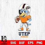 UTEP Miners Bluey rugby Svg Eps Dxf Png File, Digital Download ,Instant Download, Cricut File