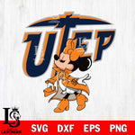 UTEP Miners Glamorous Minnie Svg Eps Dxf Png File, Digital Download, Instant Download