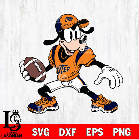 UTEP Miners Goofy Svg Eps Dxf Png File, NCAA svg, Digital Download, Instant Download