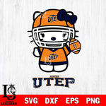 UTEP Miners Hello Kitty NCAA 1 Svg Eps Dxf Png File, Digital Download, Instant Download