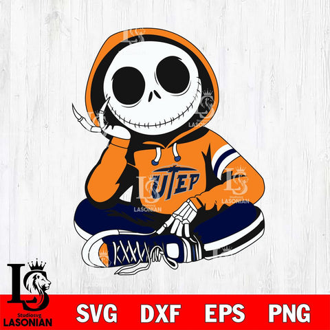 UTEP Miners Jack Skellington halloween Svg Eps Dxf Png File, NCAA svg, Digital Download, Instant Download