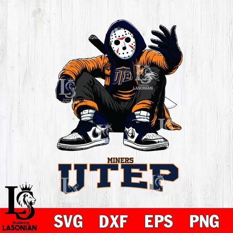 UTEP Miners Jason Voorhees Halloween SVG Svg Eps Dxf Png File, Digital Download, Instant Download