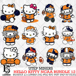 UTEP Miners Hello Kitty NCAA Bundle 12 Svg Eps Dxf Png File,Hello Kitty NCAA svg, Digital Download, Instant Download