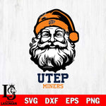 UTEP Miners Santa Claus Christmas Svg dxf eps png pdf file,NCAA svg,Digital Download,Cricut file