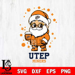 UTEP Miners Santa Claus Coffe Svg dxf eps png pdf file,NCAA svg,Digital Download,Cricut file