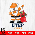 UTEP Miners Santa Dabbing Christmas Svg dxf eps png pdf file,NCAA svg,Digital Download,Cricut file