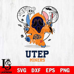 UTEP Miners Stitch Ghost Face Halloween 2 Svg Eps Dxf Png File, Digital Download, Instant Download