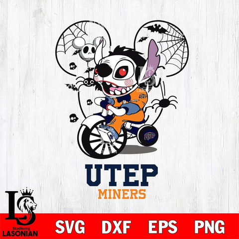 UTEP Miners Stitch Jigsaws Halloween Svg Eps Dxf Png File, Digital Download, Instant Download