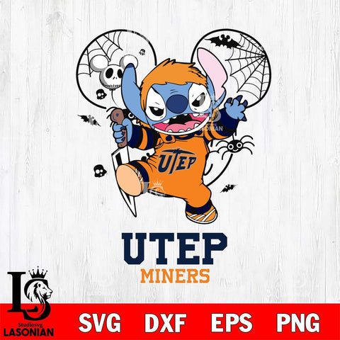 UTEP Miners Stitch Michael Halloween Svg Eps Dxf Png File, Digital Download, Instant Download