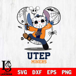 UTEP Miners Stitch jason voorhees Halloween Svg Eps Dxf Png File, Digital Download, Instant Download