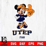 UTEP Miners #1 Fan Minnie Mouse Svg Eps Dxf Png File, Digital Download, Instant Download