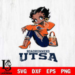 UTSA Roadrunners Betty Boop Black Fan Girl Svg Eps Dxf Png File, Digital Download, Instant Download