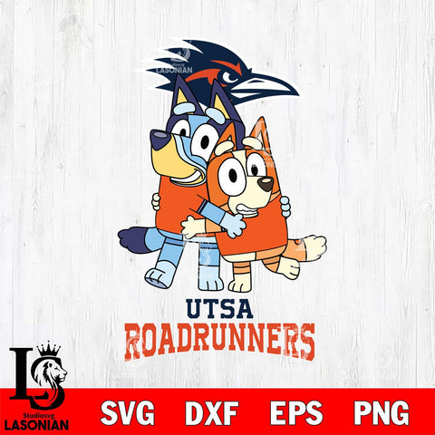 UTSA Roadrunners Bluey & Bingo 3 Svg Eps Dxf Png File, NCAA svg, Digital Download, Instant Download