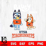 UTSA Roadrunners Bluey & Bingo 4 Svg Eps Dxf Png File, NCAA svg, Digital Download, Instant Download