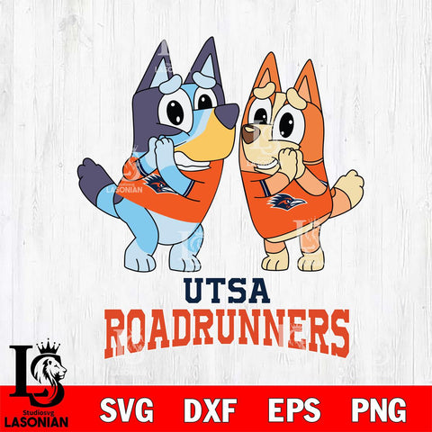 UTSA Roadrunners Bluey & Bingo 5 Svg Eps Dxf Png File, NCAA svg, Digital Download, Instant Download