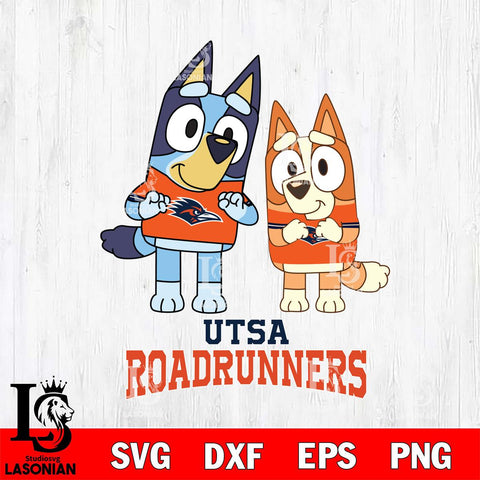 UTSA Roadrunners Bluey & Bingo 6 Svg Eps Dxf Png File, NCAA svg, Digital Download, Instant Download