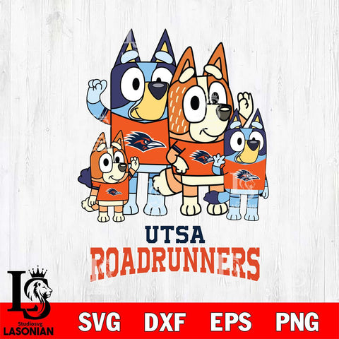 UTSA Roadrunners Bluey & Bingo 7 Svg Eps Dxf Png File, NCAA svg, Digital Download, Instant Download