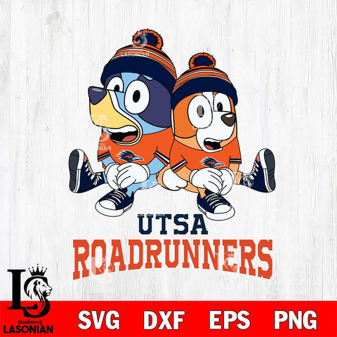 UTSA Roadrunners Bluey & Bingo 8 Svg Eps Dxf Png File, NCAA svg, Digital Download, Instant Download