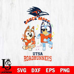 UTSA Roadrunners Bluey Bingo Dance Mode Svg Eps Dxf Png File, NCAA svg, Digital Download, Instant Download