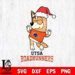 UTSA Roadrunners Bluey Chilli Happy Christmas Svg Eps Dxf Png File, Digital Download