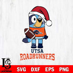 UTSA Roadrunners Bluey Christmas Svg Eps Dxf Png File, Digital Download