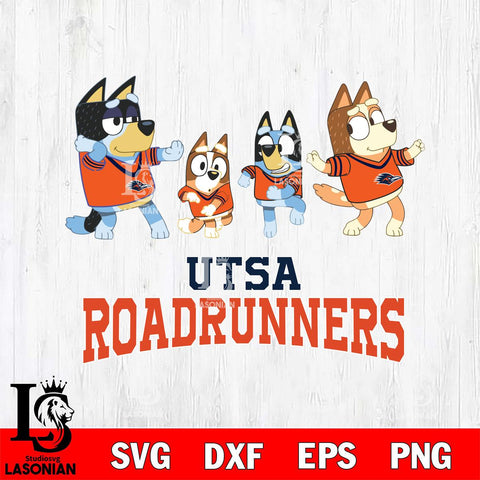 UTSA Roadrunners Bluey Dance Mode Squats Svg Eps Dxf Png File, Digital Download, Instant Download