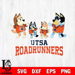 UTSA Roadrunners Bluey Dance Squats Svg Eps Dxf Png File, Digital Download, Instant Download