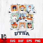 UTSA Roadrunners Bluey Halloween Sport Svg Eps Dxf Png File, Digital Download, Instant Download