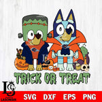 UTSA Roadrunners Bluey Halloween Trick or Treat Svg Eps Dxf Png File, Digital Download, Instant Download