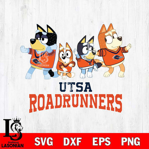 UTSA Roadrunners Bluey Mode Dance Squats Svg Eps Dxf Png File, Digital Download, Instant Download