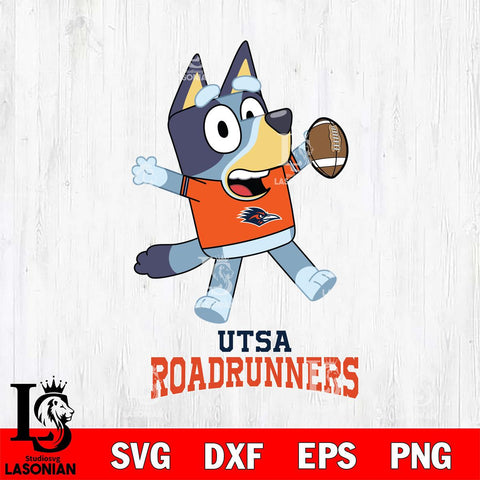 UTSA Roadrunners Bluey Sport Football Svg Eps Dxf Png File,NCAA Svg Files,Bluey svg ,Digital Download ,Instant Download, Cricut File