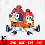 UTSA Roadrunners Bluey & Bingo Christmas Svg Eps Dxf Png File, Digital Download, Instant Download