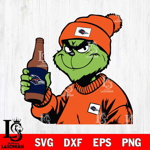 UTSA Roadrunners Boujee Grinch 5 Svg Eps Dxf Png File, Digital Download, Instant Download