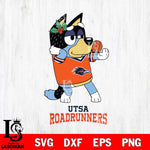 UTSA Roadrunners Christmas Bluey Bandit Heeler Cut Files,Bluey Cricut,Christmas Svg , Bluey svg , Digital Download, dxf eps png pdf file