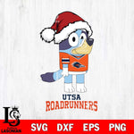 UTSA Roadrunners Christmas Bluey Hat Cut Files,Bluey Cricut,Christmas Svg , Bluey svg , Digital Download, dxf eps png pdf file