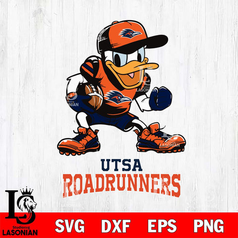 UTSA Roadrunners Donal Duck Disney, Svg Eps Dxf Png File, Digital Download