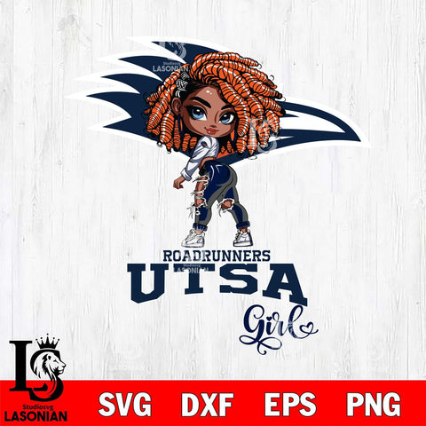 UTSA Roadrunners Fan Girl Svg Eps Dxf Png File, Digital Download, Instant Download