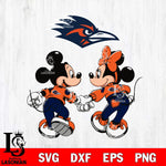 UTSA Roadrunners Fan Minnie And Mickey Love Svg Eps Dxf Png File, Digital Download, Instant Download