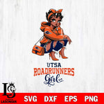 UTSA Roadrunners Fashion Black Fan Girl Betty Boop, Svg Eps Dxf Png File, Digital Download