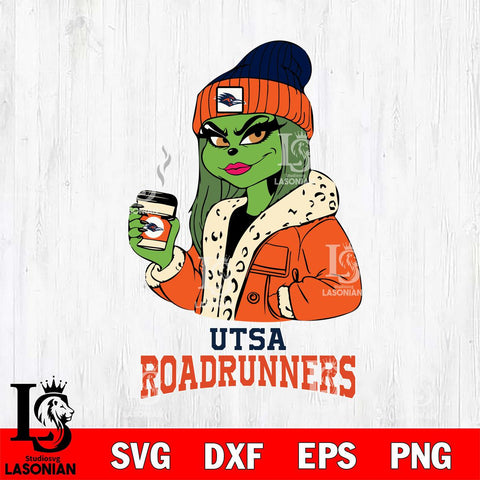 UTSA Roadrunners Girls Grinch Bougie Svg Eps Dxf Png File, Digital Download, Instant Download