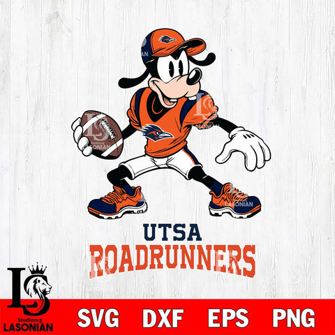 UTSA Roadrunners Goofy Disney, Svg Eps Dxf Png File, Digital Download