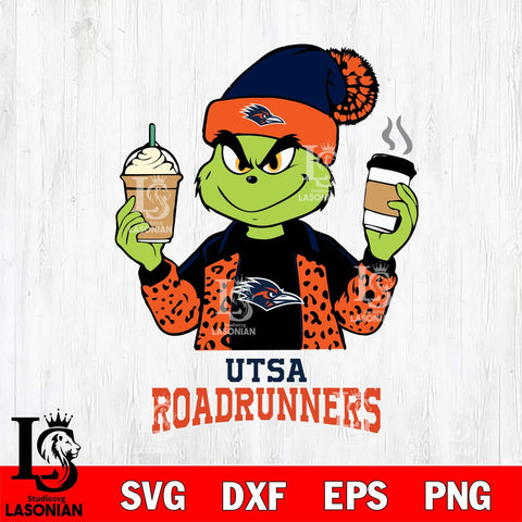 UTSA Roadrunners Grinch 2 coffee Svg Eps Dxf Png File, Digital Download, Instant Download