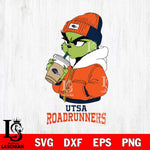 UTSA Roadrunners Grinch Bougie Christmas Cut Files Cricut, Svg Dxf Eps Png file, Digital download , Silhouette